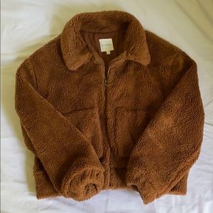 Brown teddy bear jacket